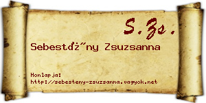 Sebestény Zsuzsanna névjegykártya